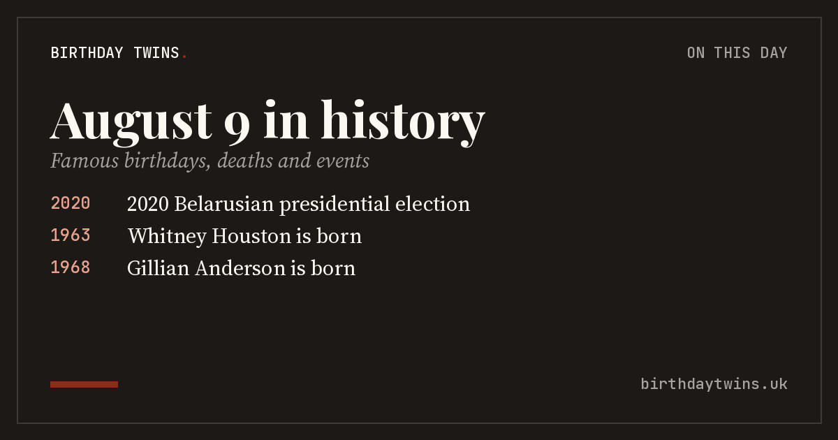 August 9 in history