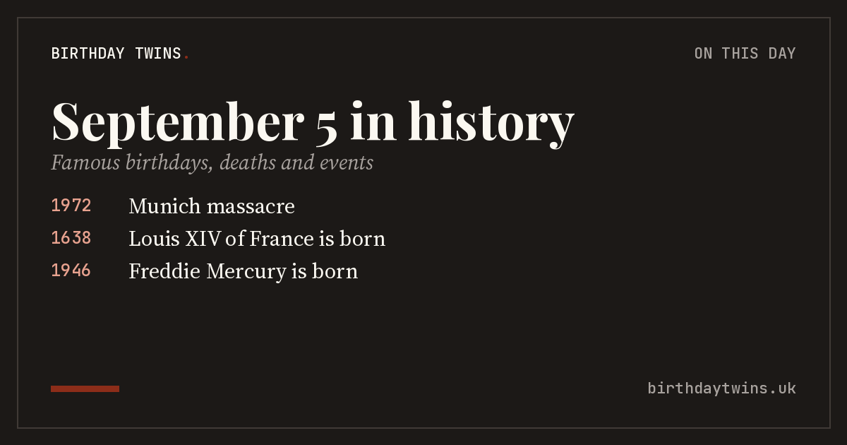September 5 in history